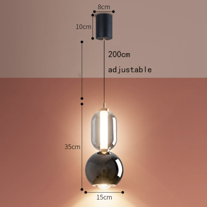 Nordic Creative Iron & Glass Pendant Light - Modern Elegance