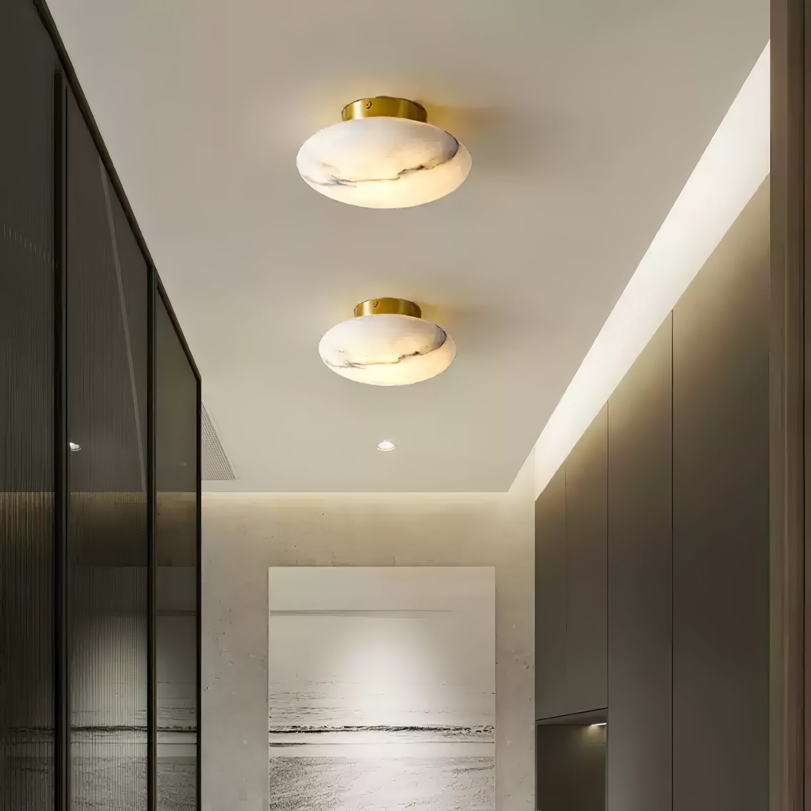 Alabaster Oval Ceiling Lamp | Elegant Lighting, Modern Design