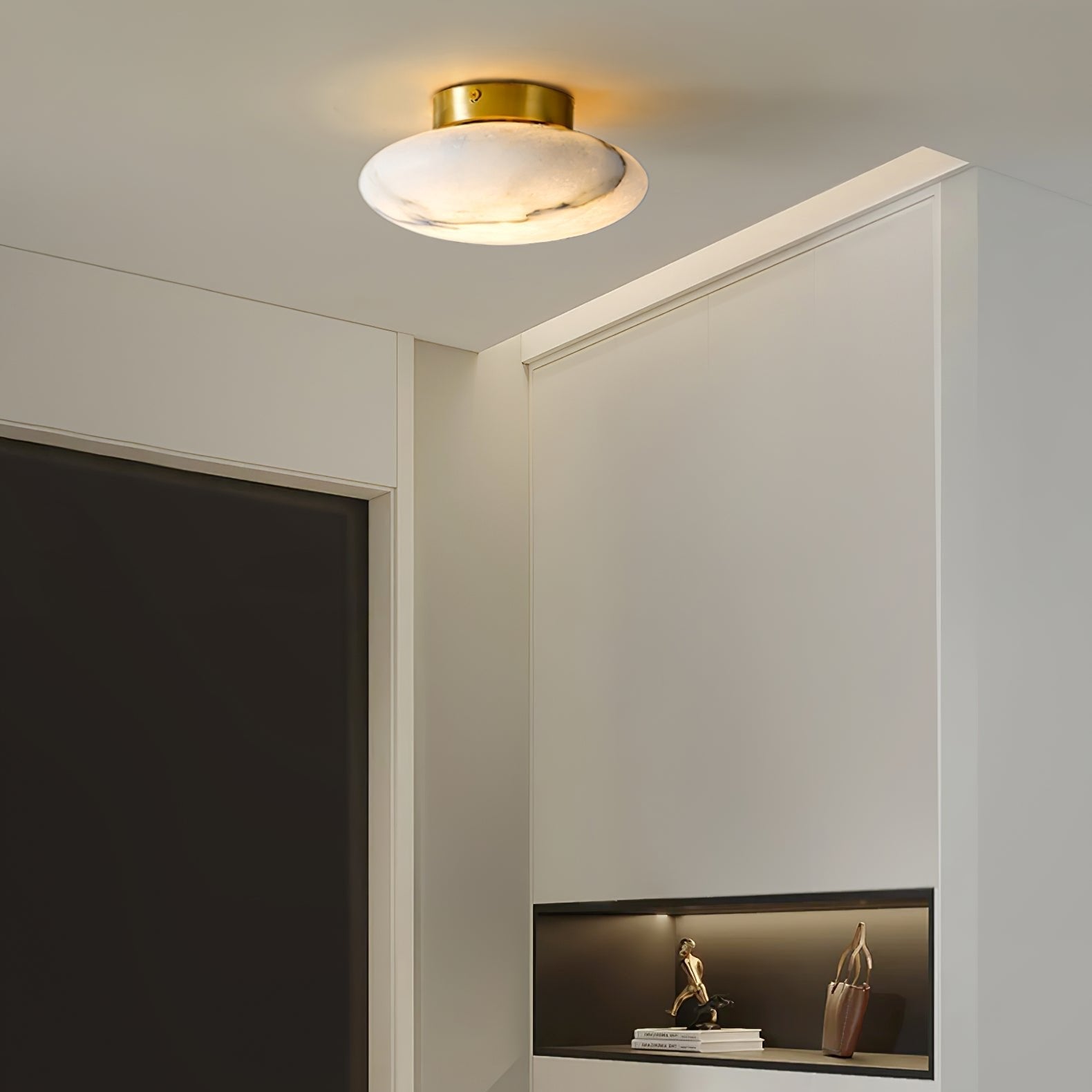 Alabaster Oval Ceiling Lamp | Elegant Lighting, Modern Design