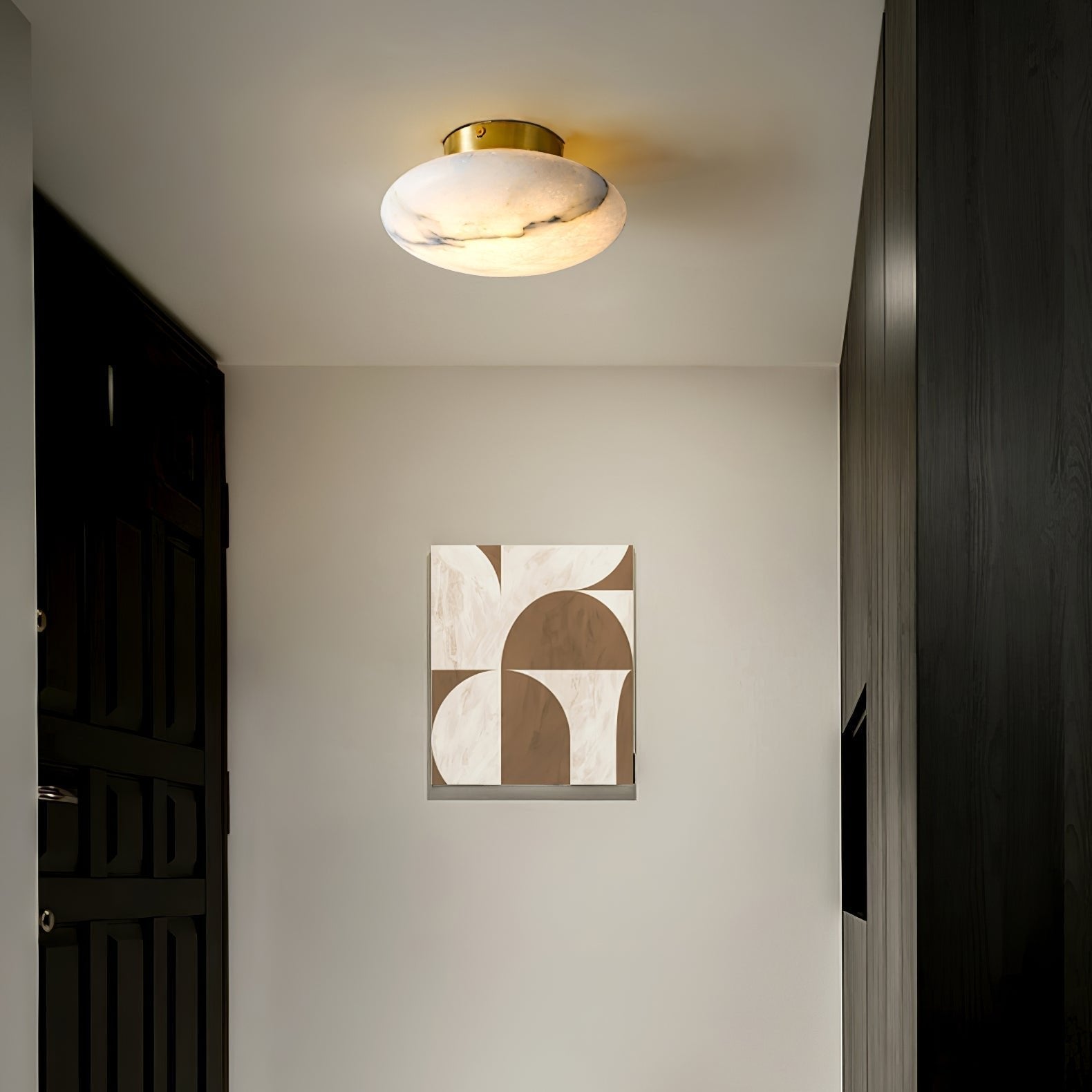 Alabaster Oval Ceiling Lamp | Elegant Lighting, Modern Design