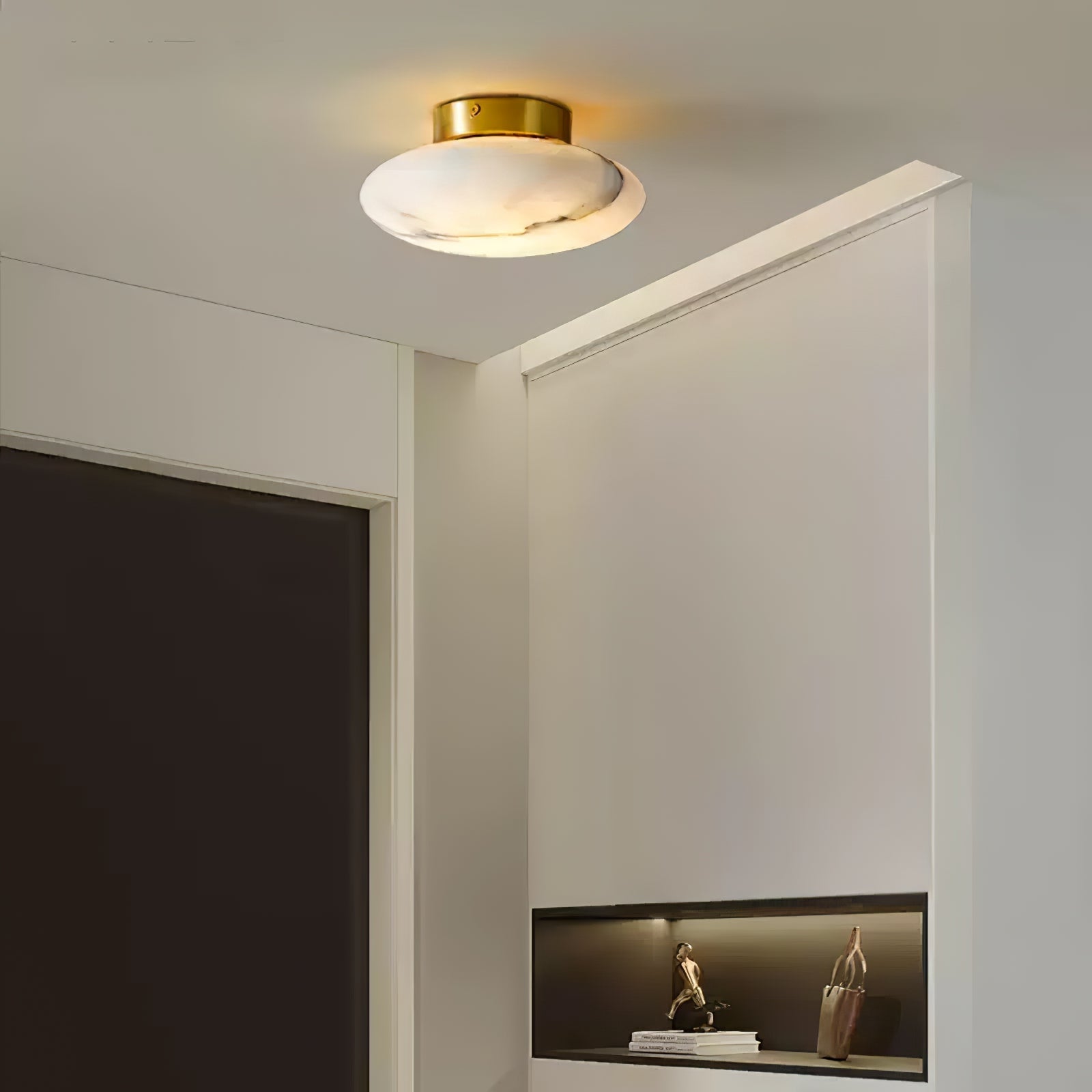 Alabaster Oval Ceiling Lamp | Elegant Lighting, Modern Design