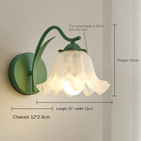 Chic French Retro Garden Flower Wall Lamp - Elegant Outdoor Lighting