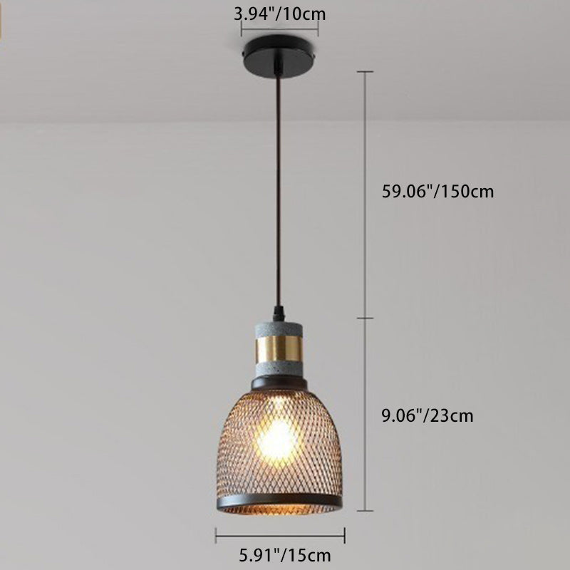 Modern Industrial Cylinder Pendant Light - 1-Light Cement Shade