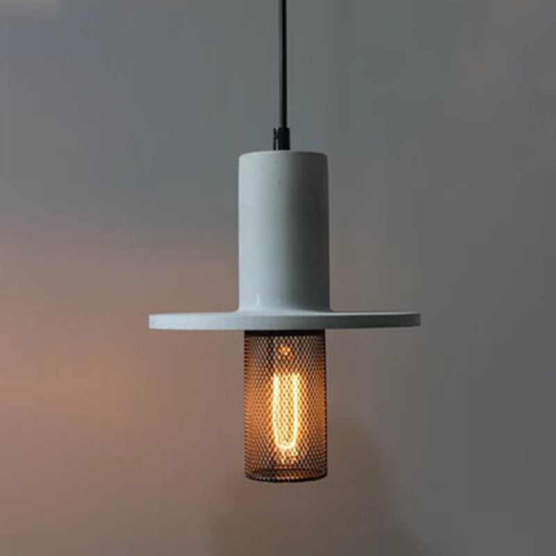 Scandinavian Iron & Cement 1-Light Pendant - Modern Living Room Elegance