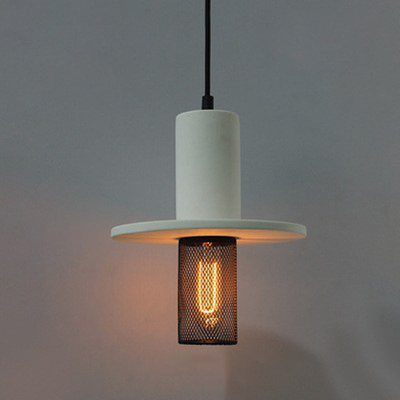 Scandinavian Iron & Cement 1-Light Pendant - Modern Living Room Elegance