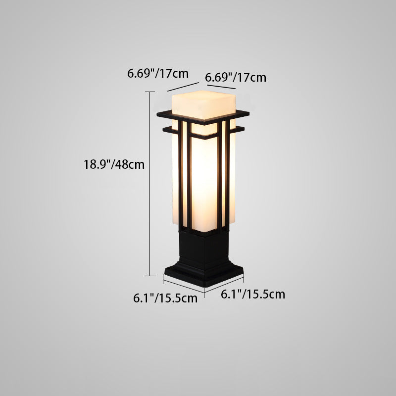 Illumina | Waterproof Iron Glass Column Light for Gardens