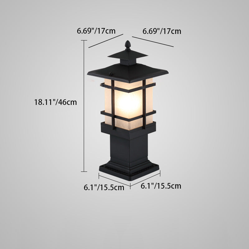 Illumina | Waterproof Iron Glass Column Light for Gardens