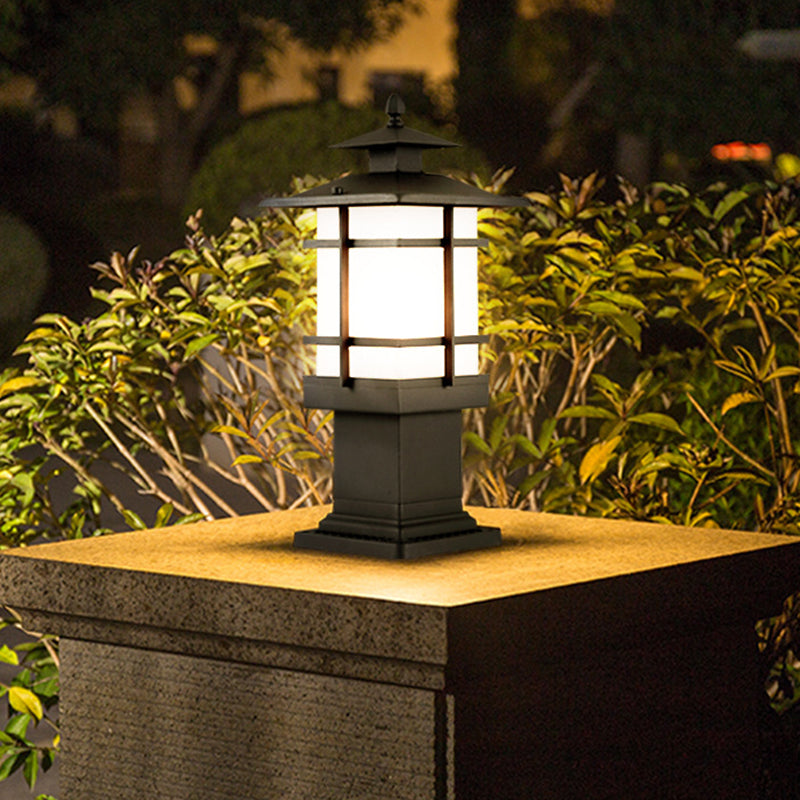 Illumina | Waterproof Iron Glass Column Light for Gardens