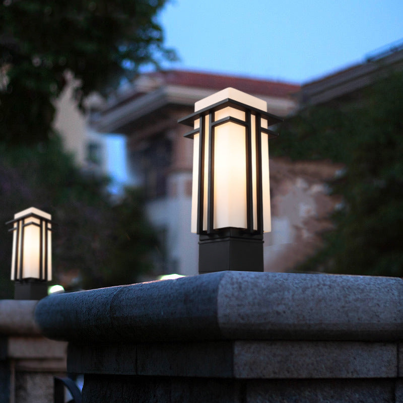 Illumina | Waterproof Iron Glass Column Light for Gardens