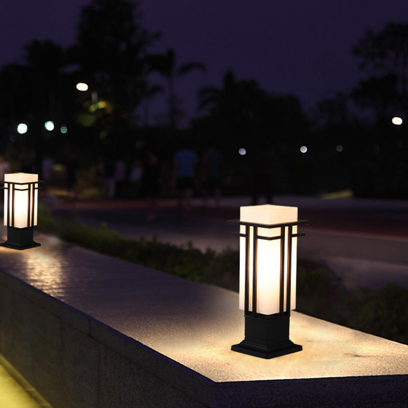 Illumina | Waterproof Iron Glass Column Light for Gardens