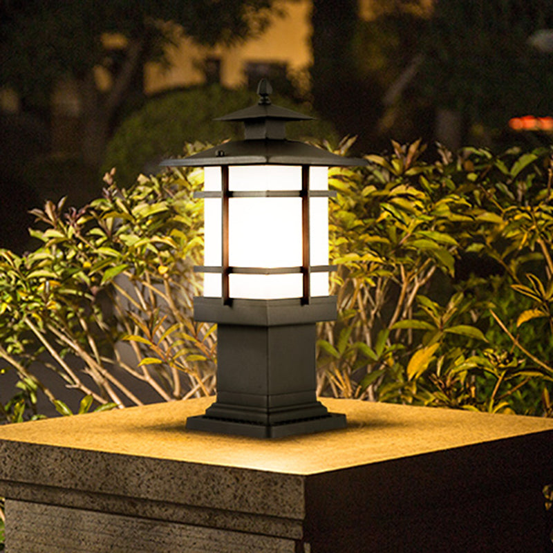 Illumina | Waterproof Iron Glass Column Light for Gardens