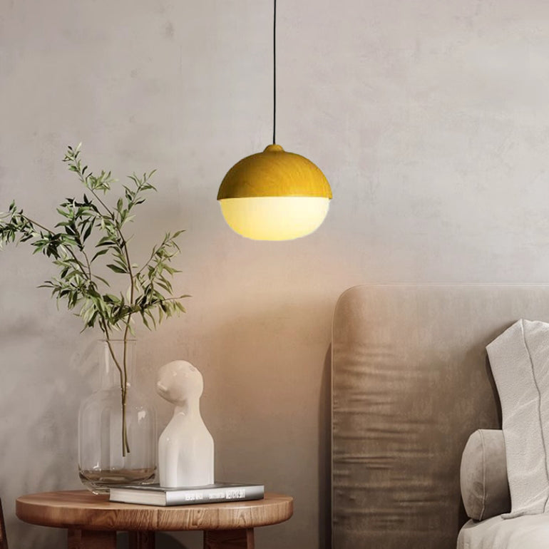 Modern Beige 1-Light Globe Pendant - Stylish & Versatile Lighting