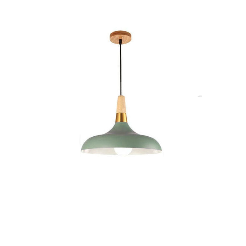 Nordic Macaron Barn Wood 1-Light Pendant - Stylish Rustic Lighting