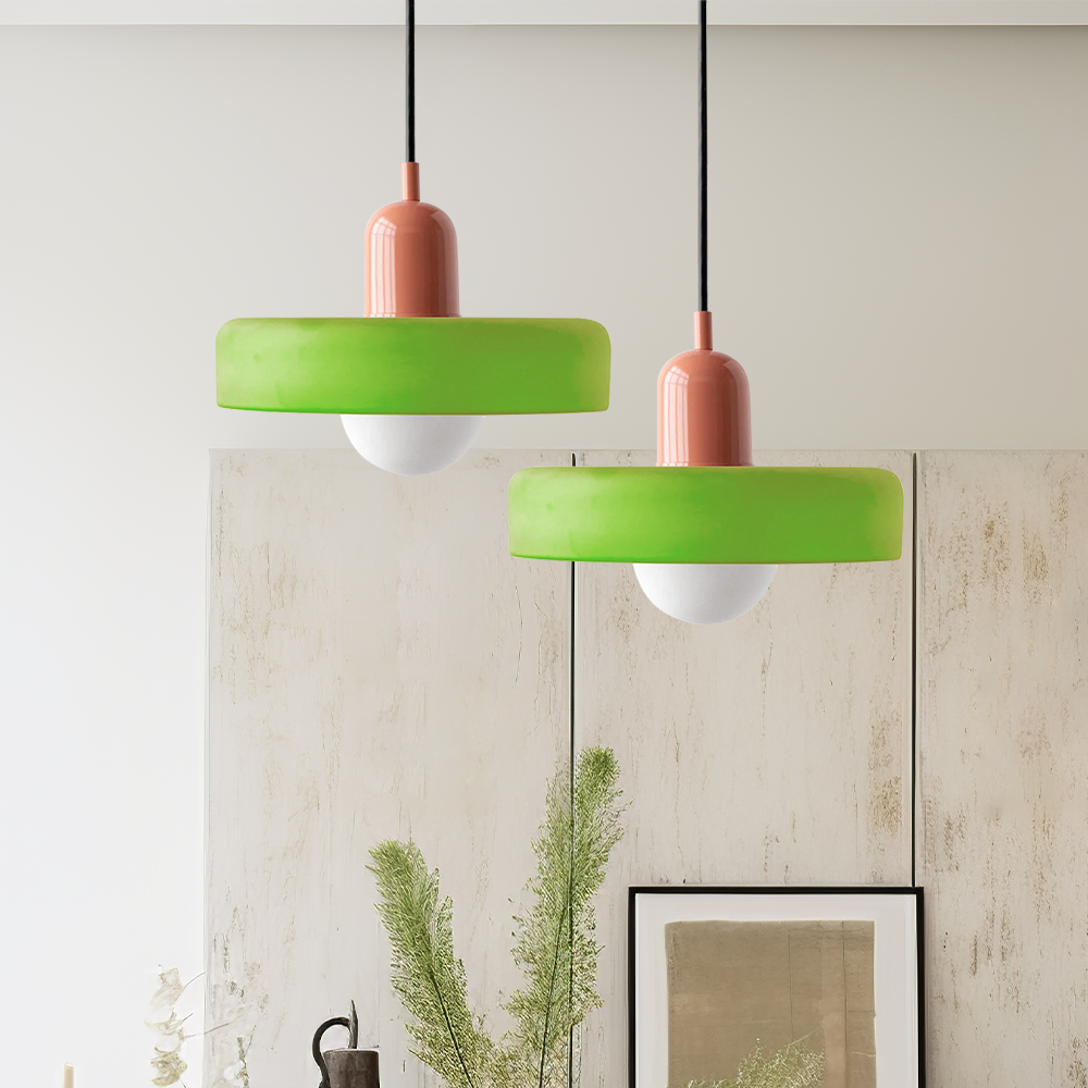 Elegant Bauhaus Glass Art Pendant Light for Kitchen Islands