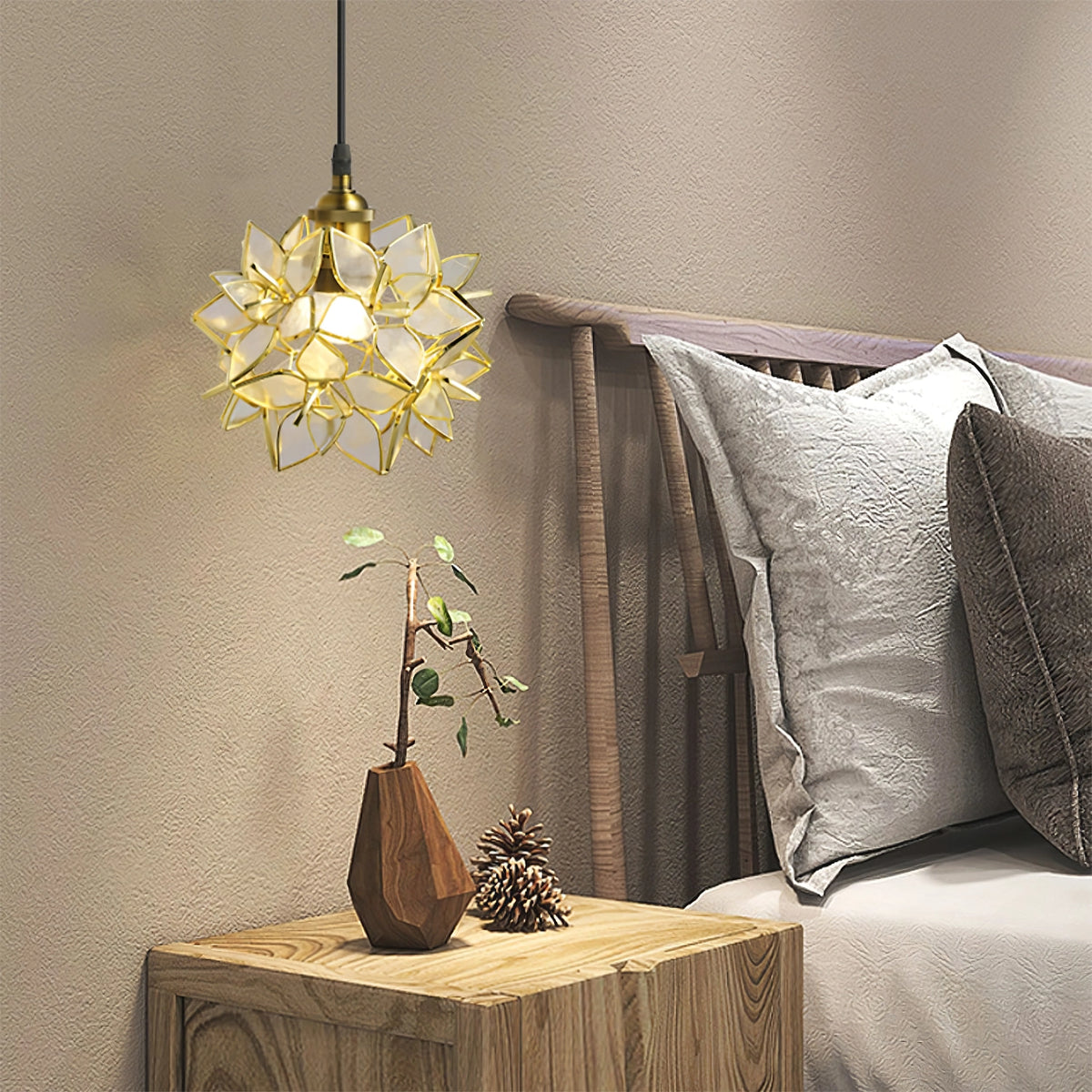 Elegant Capiz Pendant Light - Eco-Friendly, Handcrafted Design