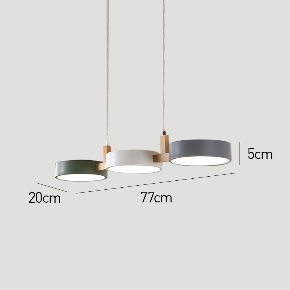 Nordic Multi-Light Metal Cylinder Pendant - Modern Elegance