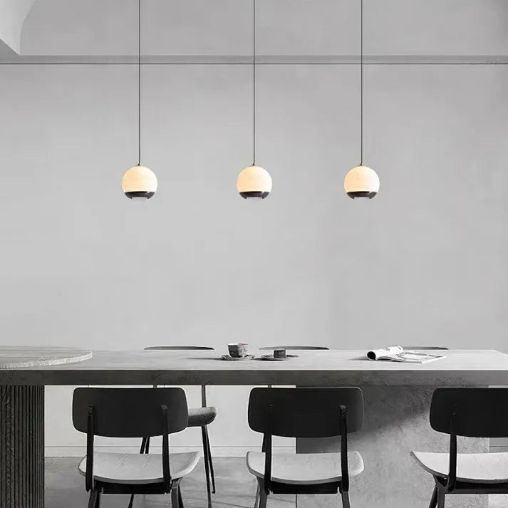 Illumix - Marbela | Nordic Marble Alabaster Pendant Lamp - Pendant Lamp - Black