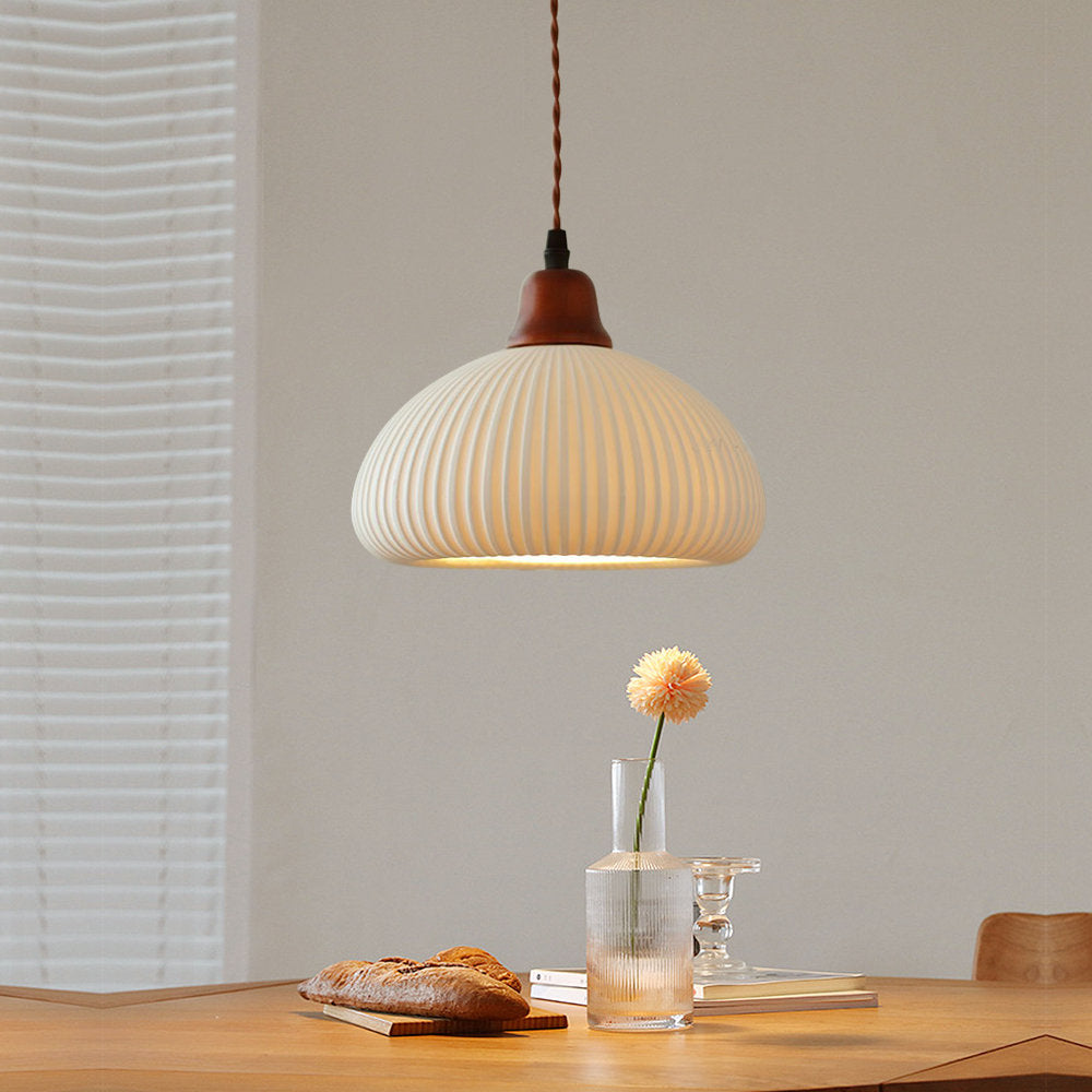 Elegant Nordic White Ceramic Pendant Light for Stylish Dining