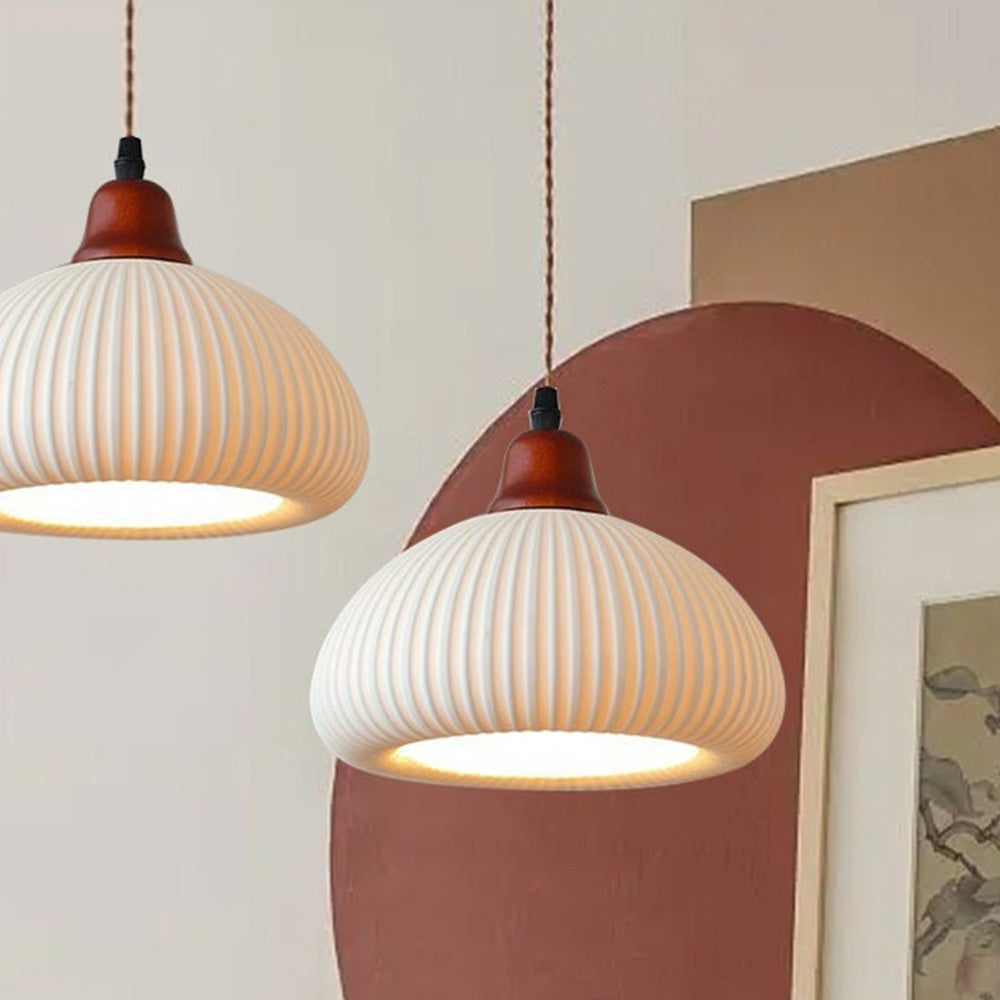 Elegant Nordic White Ceramic Pendant Light for Stylish Dining