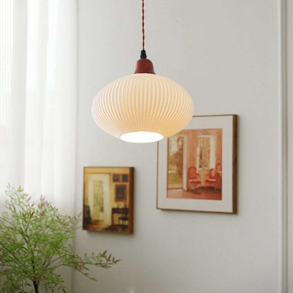 Elegant Nordic White Ceramic Pendant Light for Stylish Dining