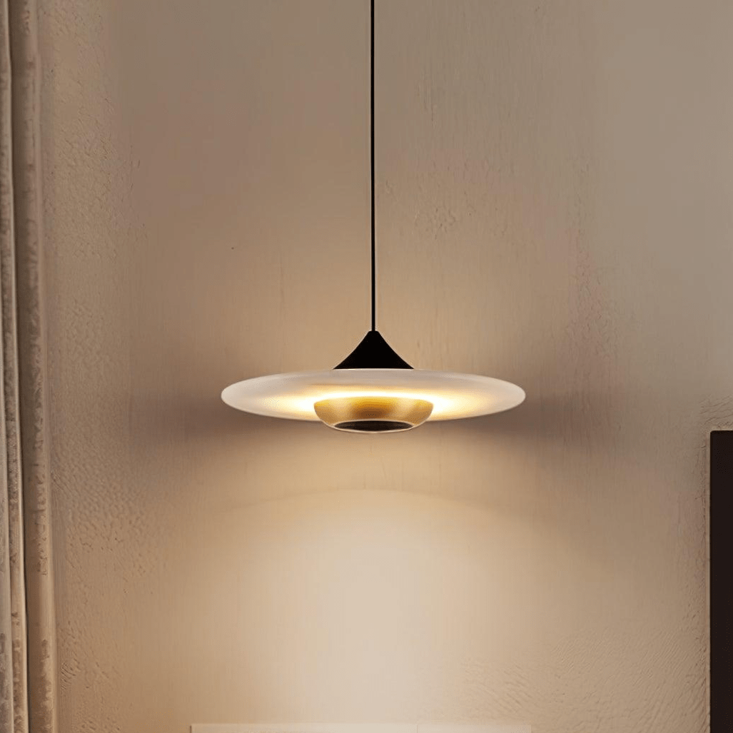 Elegant Flying Saucer Marble Pendant Lamp - Modern Lighting Design