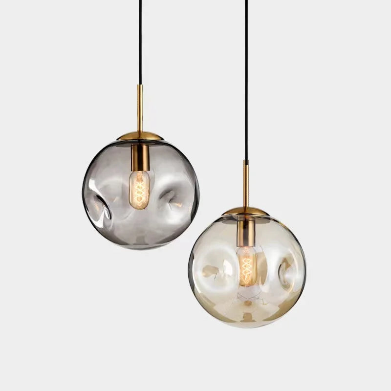 Brikey Glass Spherical Pendant Light - Elegant Modern Lighting