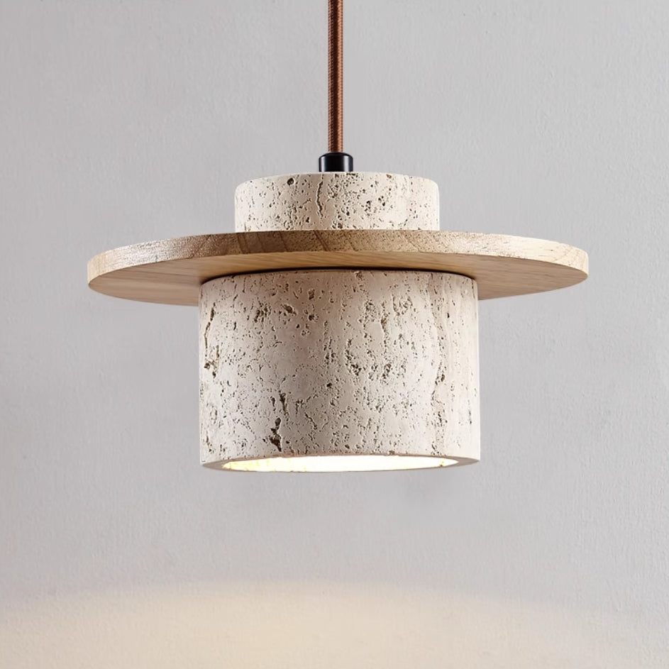 Elegant Travertine Pendant Light - Timeless Design & Warm Glow