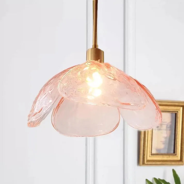 Elegant Creative Flower Petal Bedside Pendant Light - Unique Design