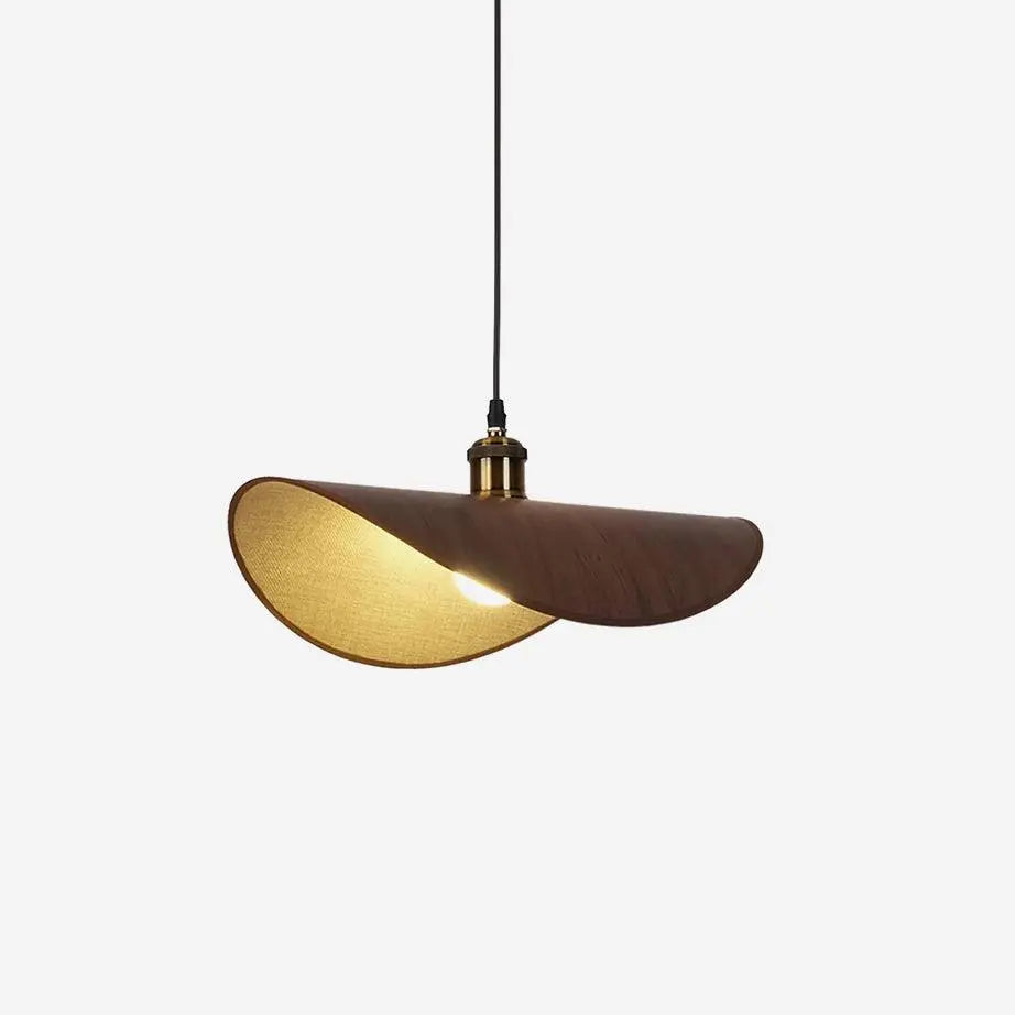 Illumix - Kova | Modern Pendant Light - Pendant Lamp - Dia 35cm x H 10cm / Walnut