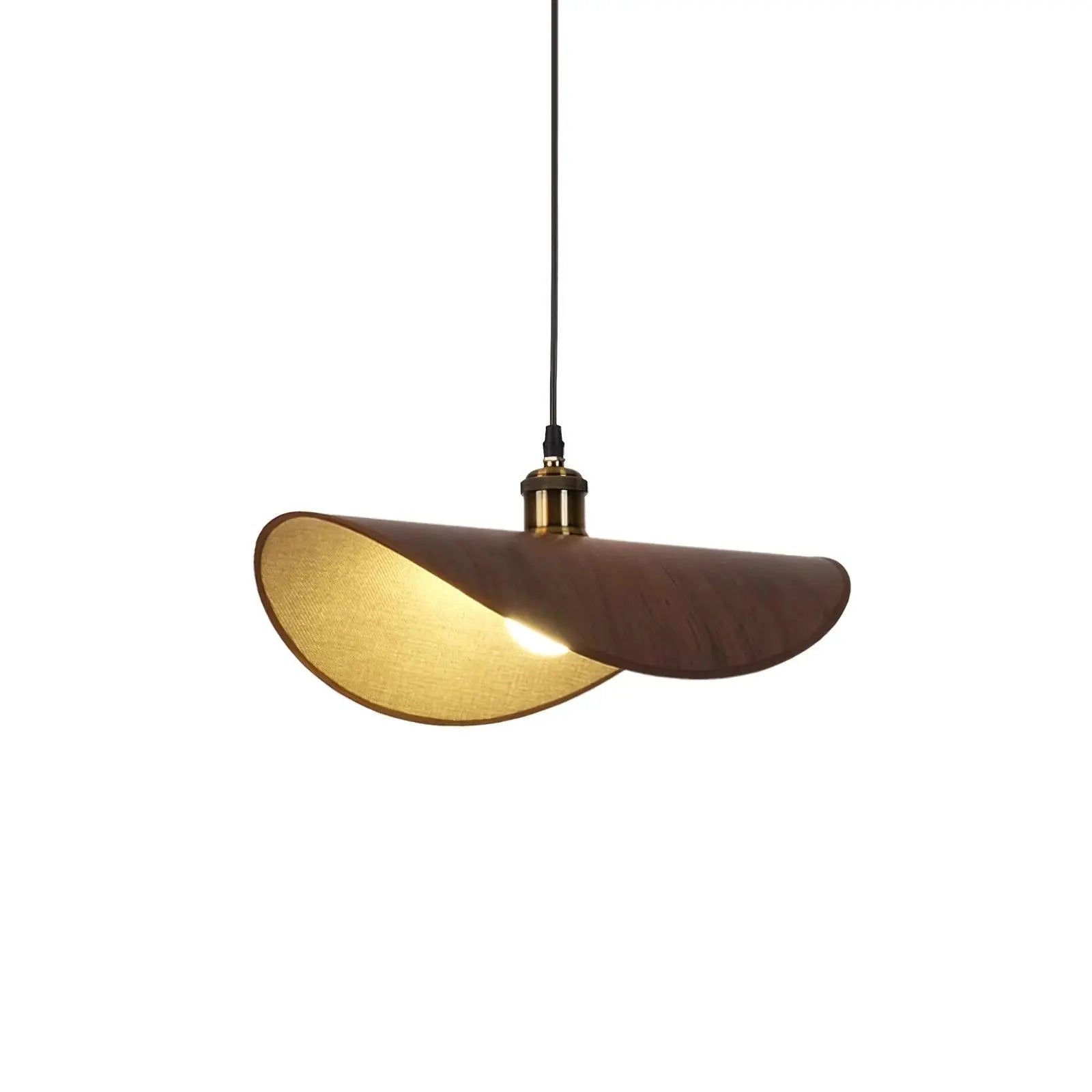 Illumix - Kova | Modern Pendant Light - Pendant Lamp - Dia 35cm x H 10cm / Walnut