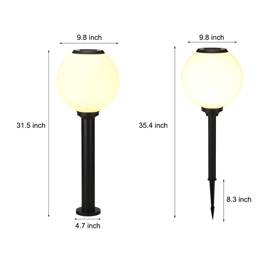 Waterproof 3-Step Dimming LED Solar Pathway Lights - Versatile Mounting Options