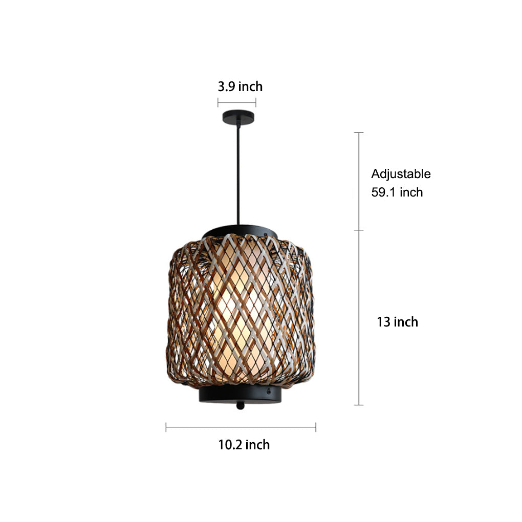 Rustic Modern Waterproof Rattan Outdoor Chandelier Lights