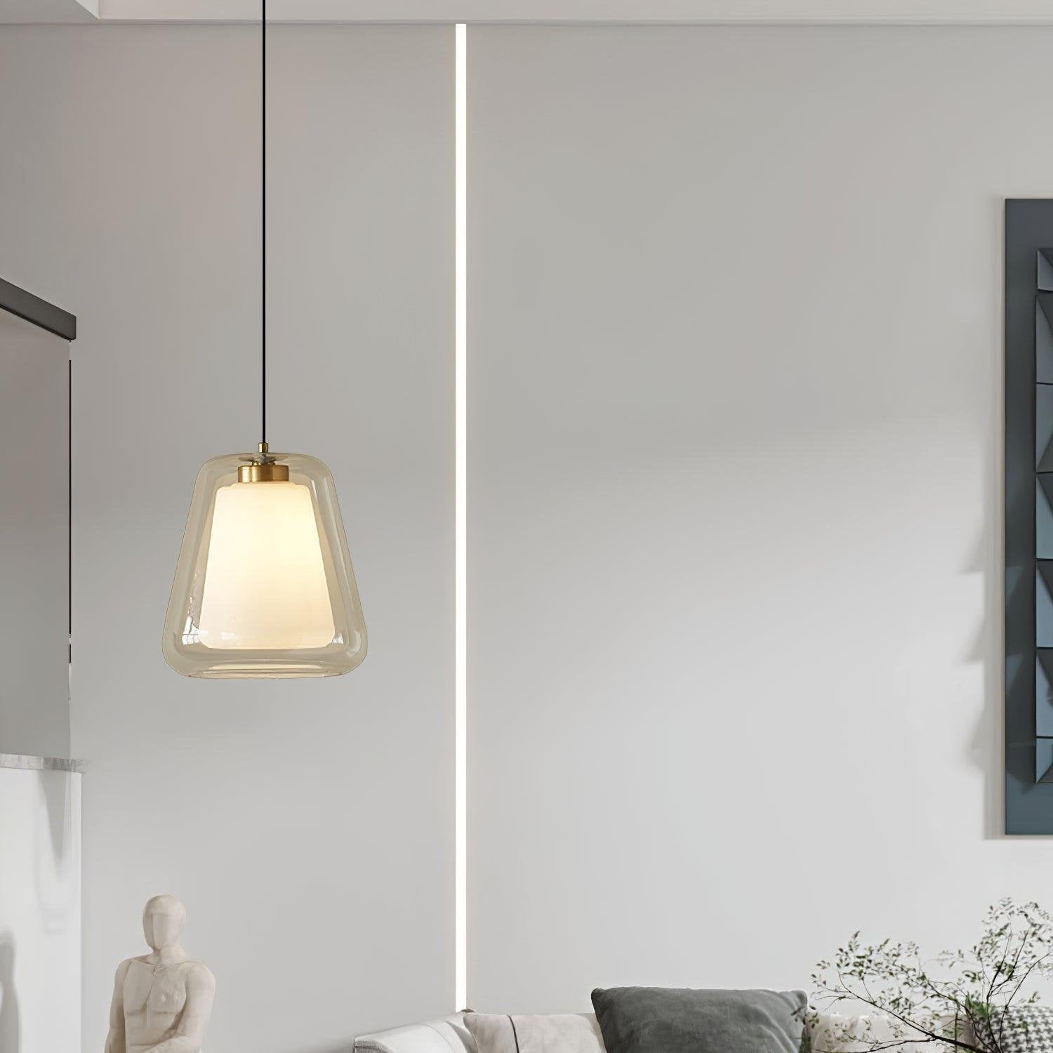 Illumix - Lucendo | Elegant Pendant Light, Soft Glow, Modern Design - Pendant light - Gold & Transparent