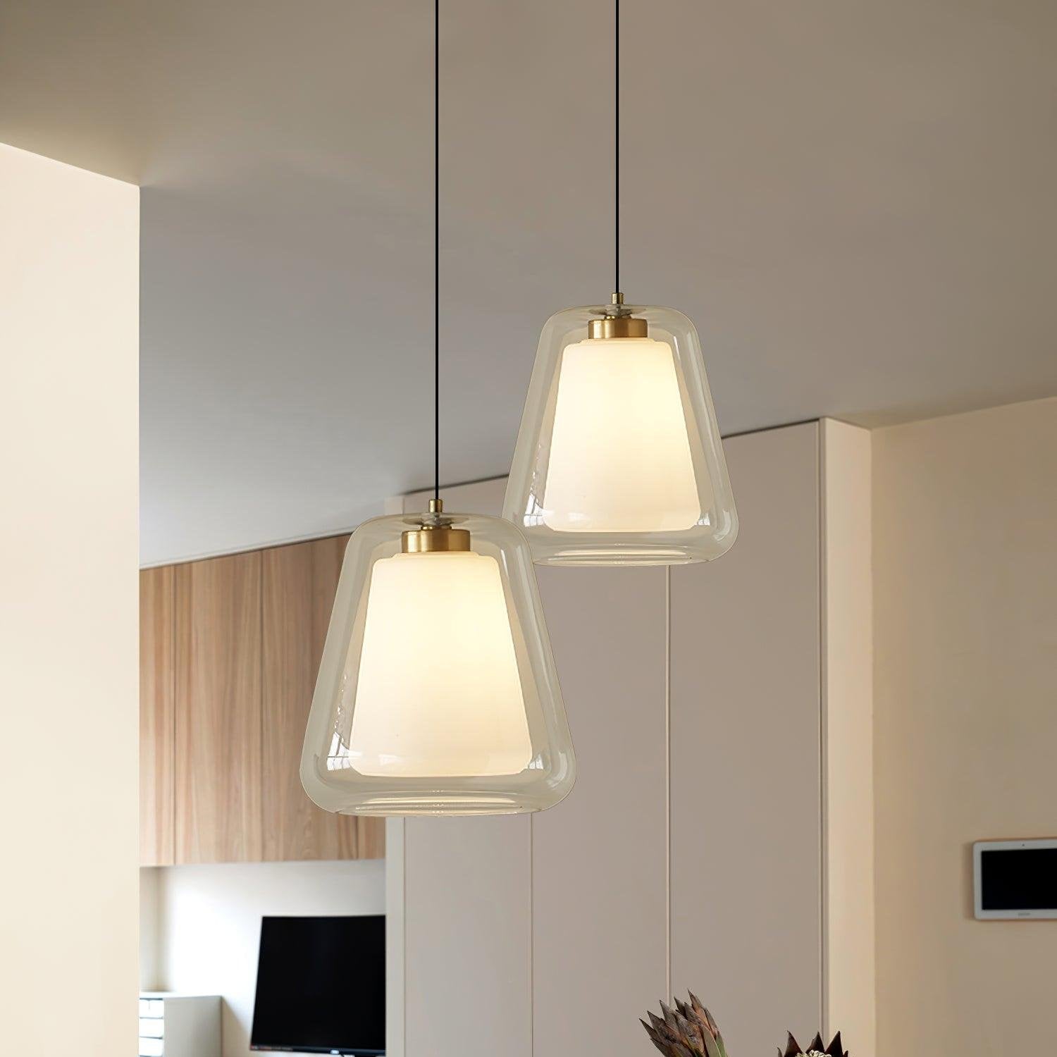 Illumix - Lucendo | Elegant Pendant Light, Soft Glow, Modern Design - Pendant light - Gold & Transparent