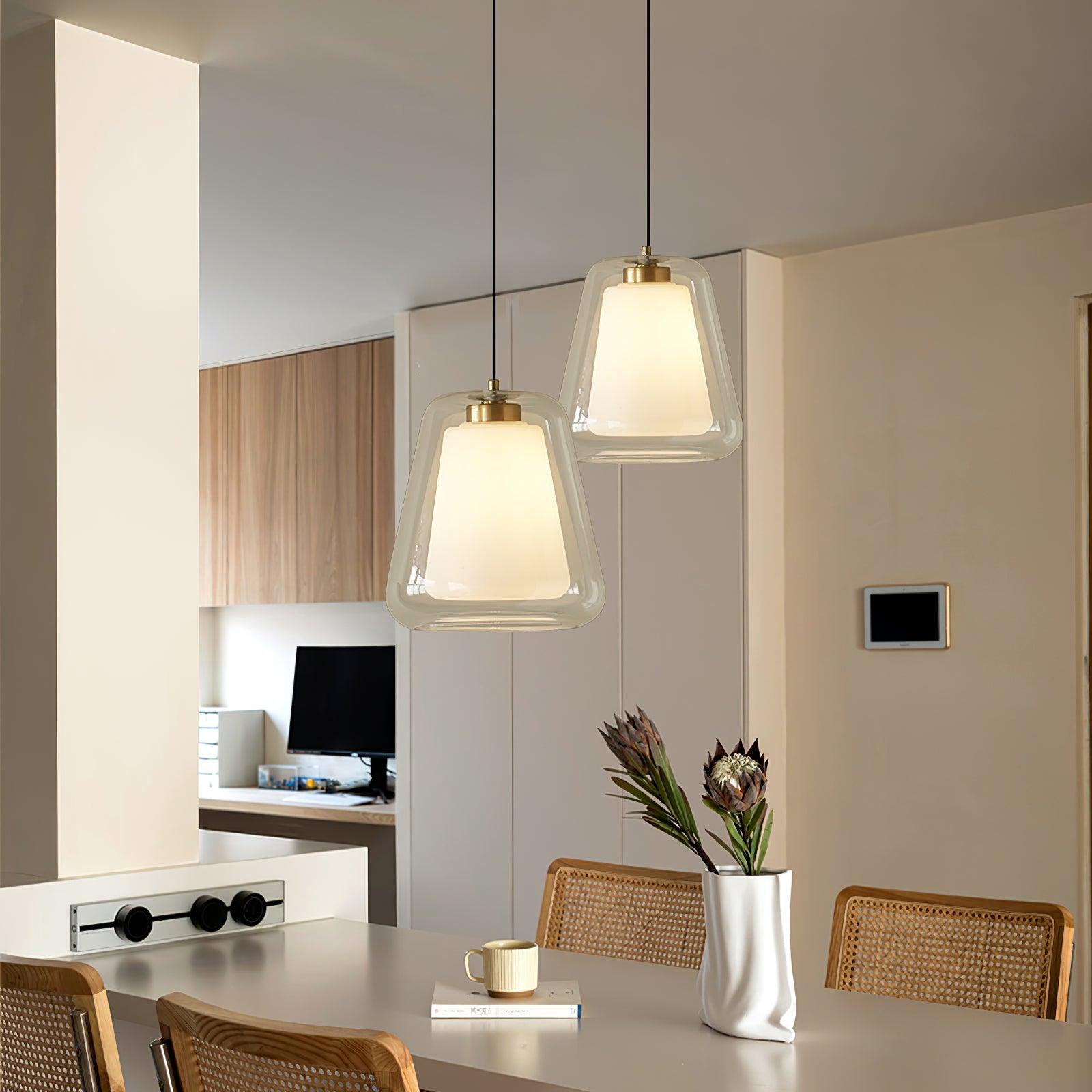 Illumix - Lucendo | Elegant Pendant Light, Soft Glow, Modern Design - Pendant light - Gold & Transparent