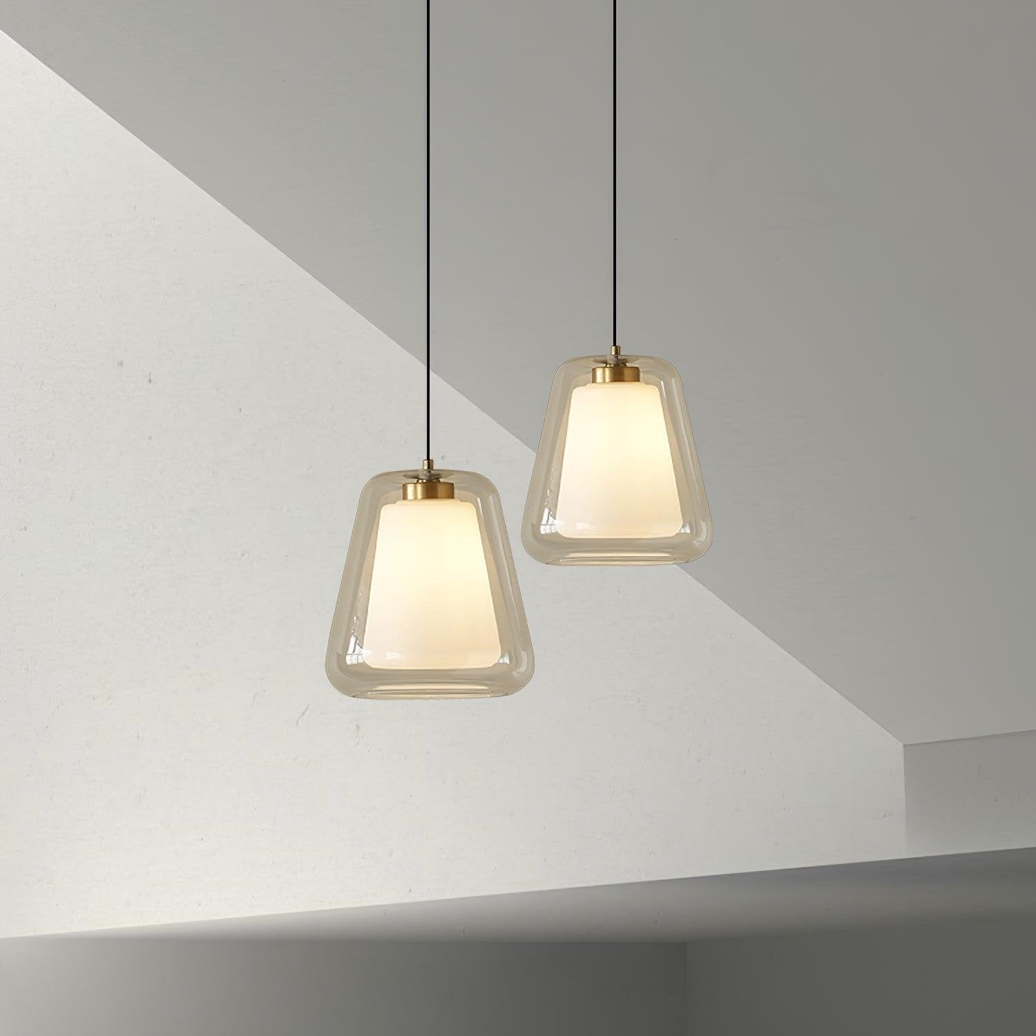 Illumix - Lucendo | Elegant Pendant Light, Soft Glow, Modern Design - Pendant light - Gold & Transparent