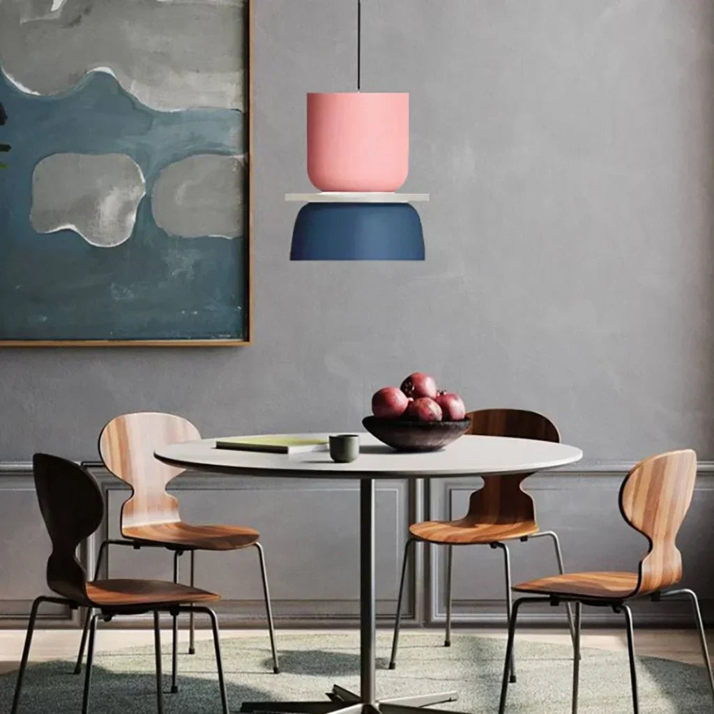 Stylish Dulcy Color Block Nordic Pendant Light - Modern Elegance