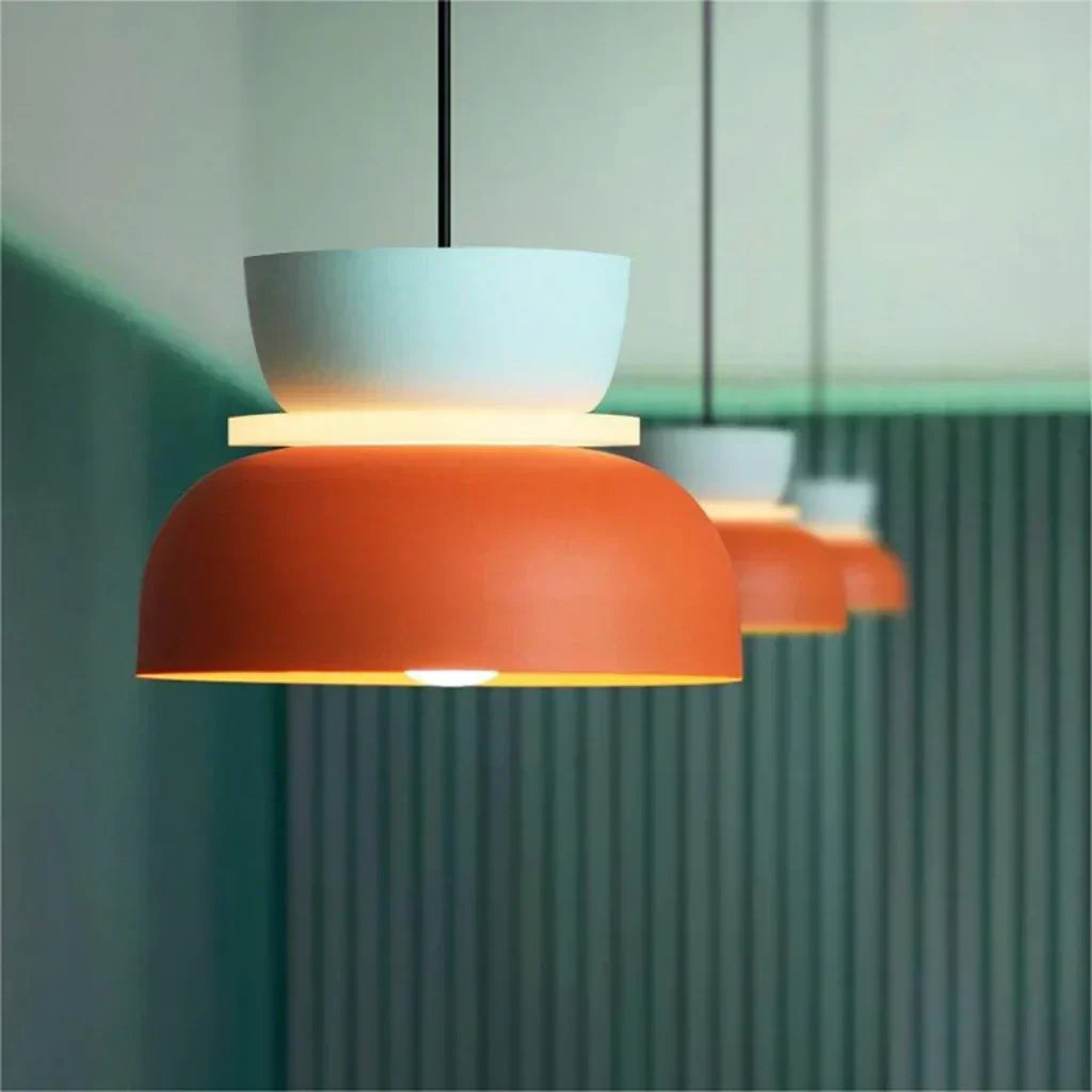 Stylish Dulcy Color Block Nordic Pendant Light - Modern Elegance