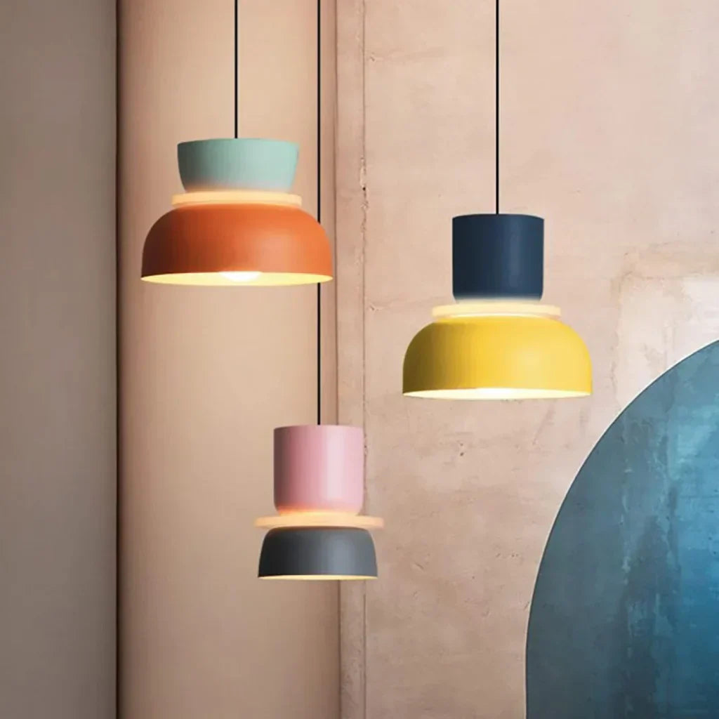 Stylish Dulcy Color Block Nordic Pendant Light - Modern Elegance