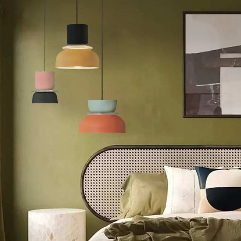 Stylish Dulcy Color Block Nordic Pendant Light - Modern Elegance