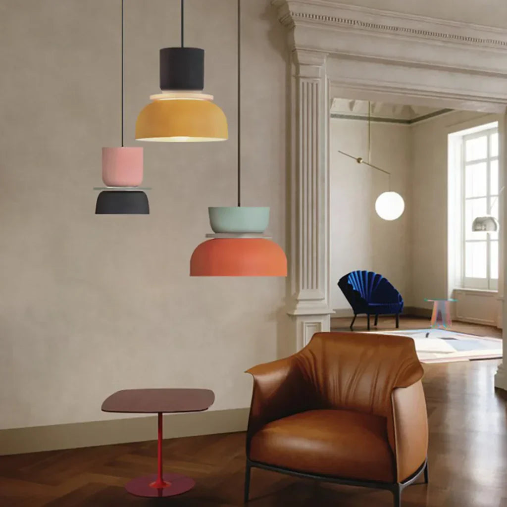 Stylish Dulcy Color Block Nordic Pendant Light - Modern Elegance