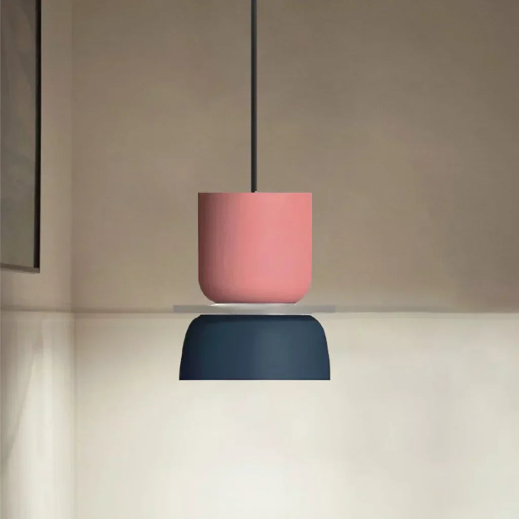 Stylish Dulcy Color Block Nordic Pendant Light - Modern Elegance