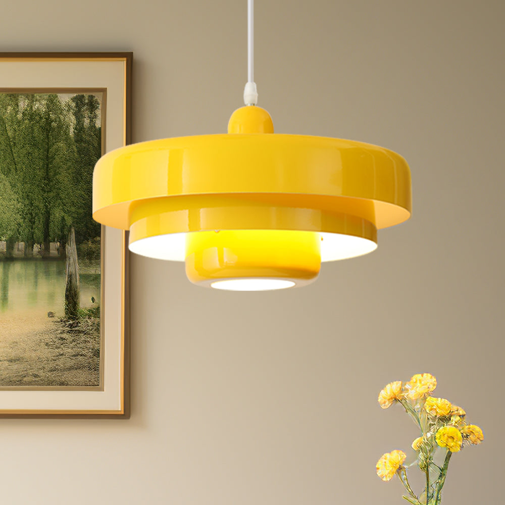 Mid-Century Modern Iron Round Pendant Light - Medieval Style