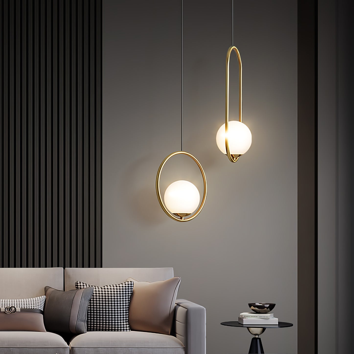 Illumix - Lunara | Elegant Pendant Lamp | Contemporary Design - Pendant light - Dia 25cm / Gold