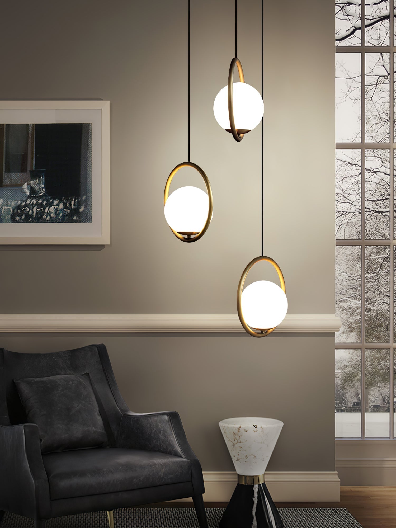 Lunara | Elegant Pendant Lamp | Contemporary Design - Illumix