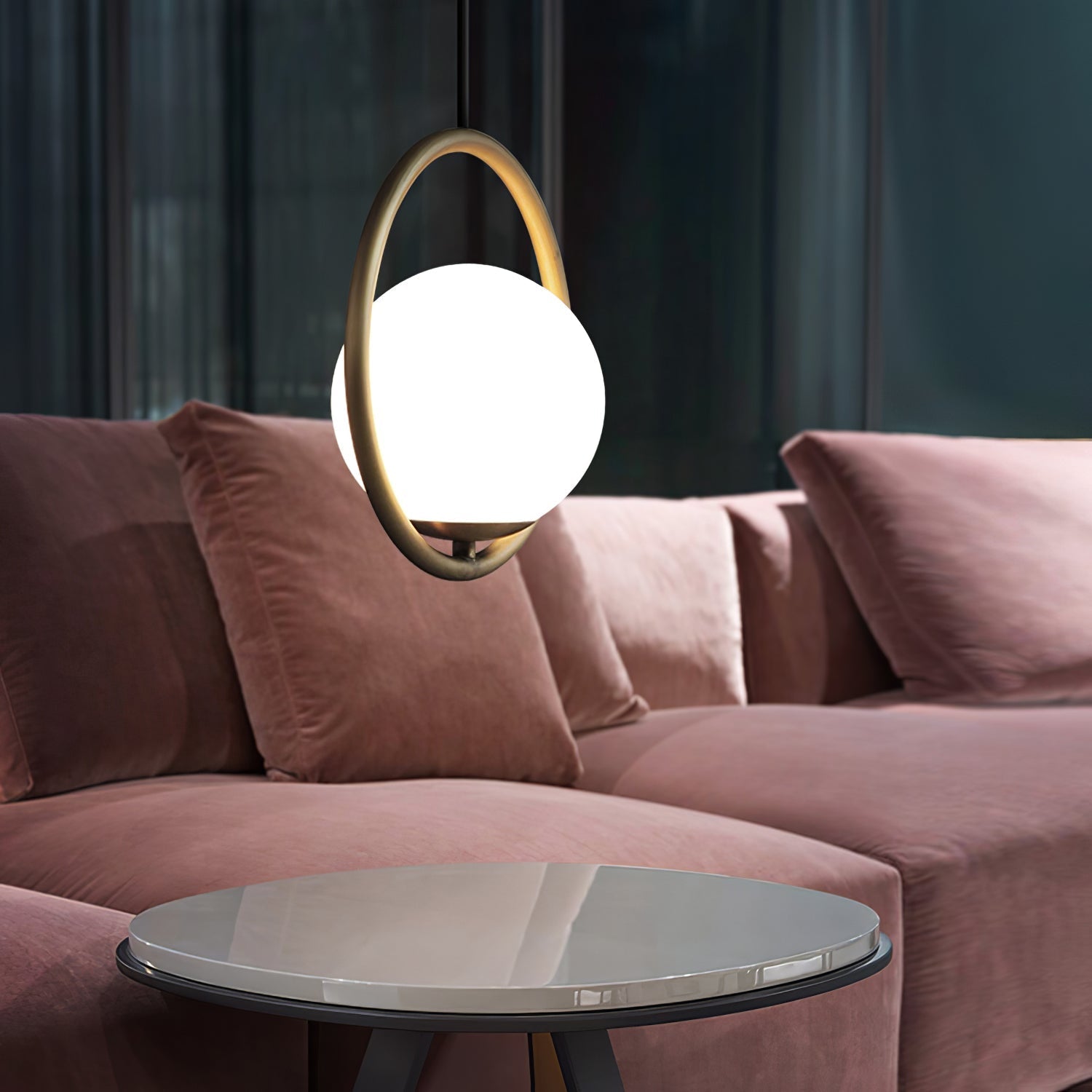 Illumix - Lunara | Elegant Pendant Lamp | Contemporary Design - Pendant light - Dia 25cm / Gold