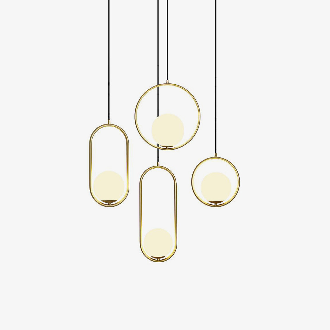 Illumix - Lunara | Elegant Pendant Lamp | Contemporary Design - Pendant light - Dia 25cm / Gold