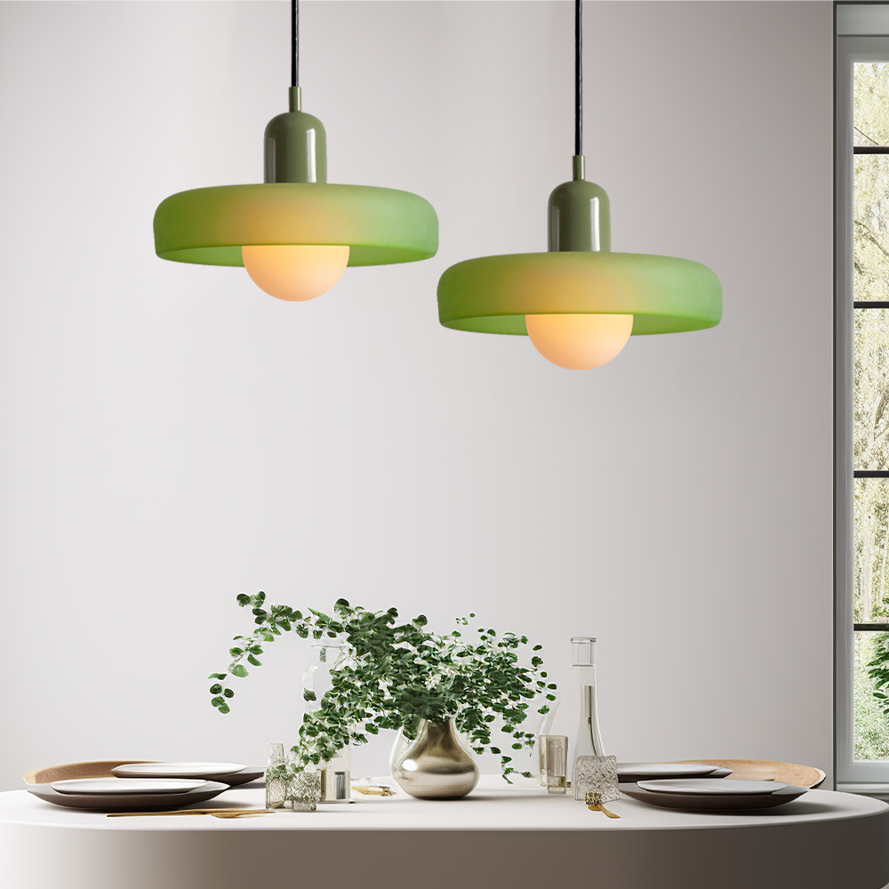 Elegant Bauhaus Glass Art Pendant Light for Kitchen Islands