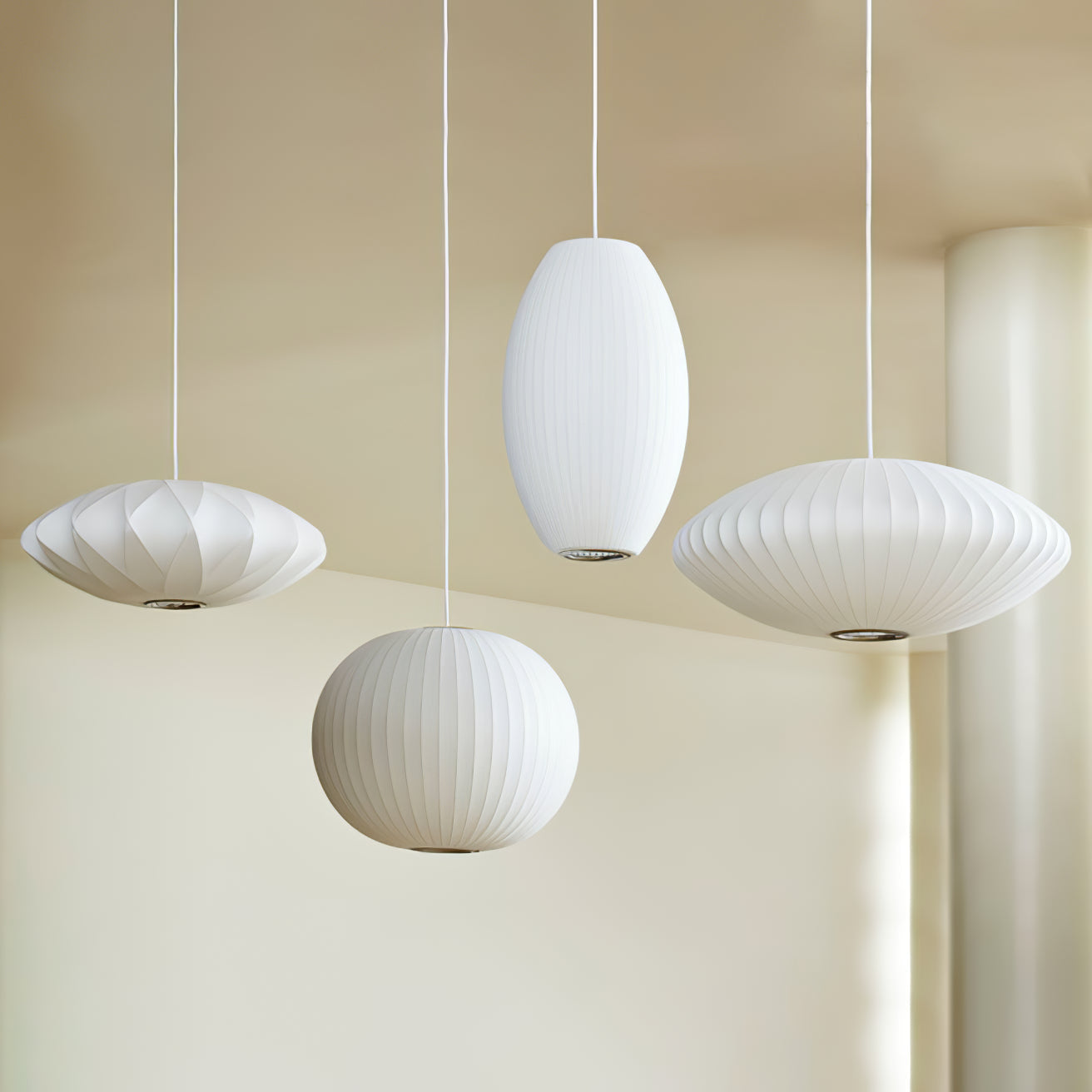 Elegant Bubble Mulberry Silk Pendant Lamp - Luxurious Lighting