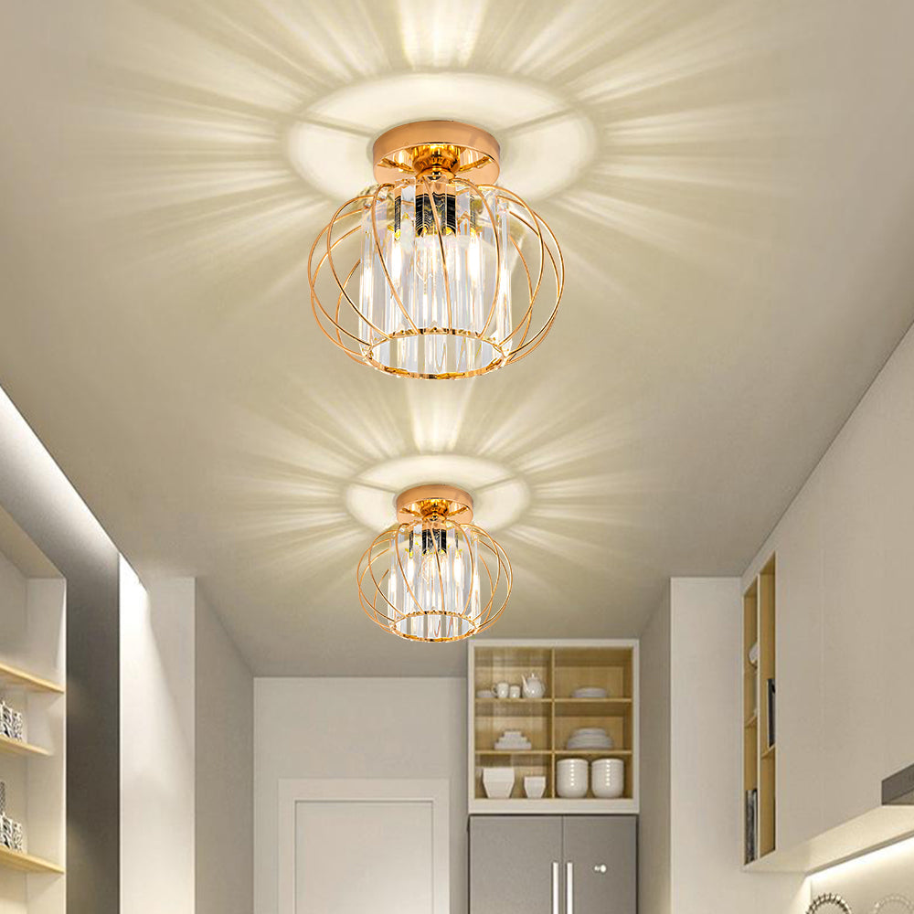 Nordic Luxury Glass Hallway Ceiling Light - Elegant & Modern Design